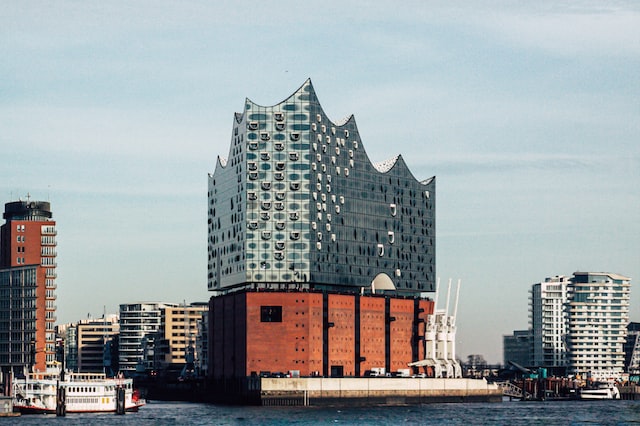 Hamburg Elbphilharmonie against the background of the urban landscape