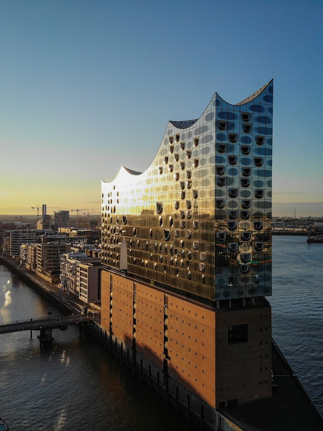 Hamburg Elbphilharmonie in the light of the morning sun